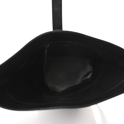 Saint Laurent Lambskin Seau Fermoir Bucket Bag Black 4 of 7