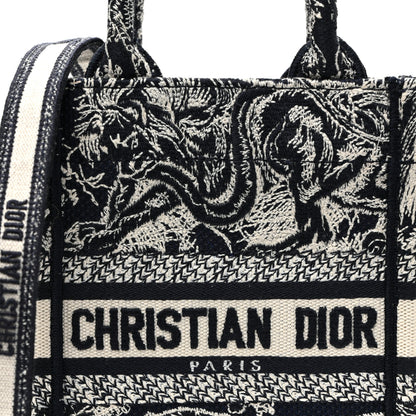 Christian Dior Canvas Toile de Jouy Reverse Embroidered Mini Book Tote Phone Bag Blue 7 of 9