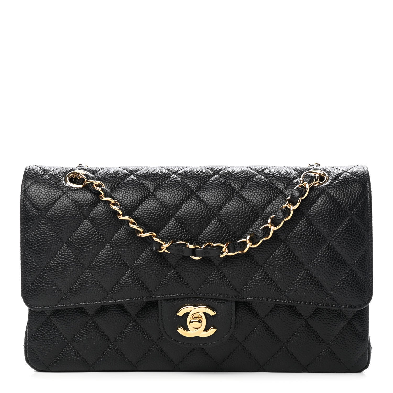 Chanel Caviar Quilted Medium Double Flap Black 1 of 9