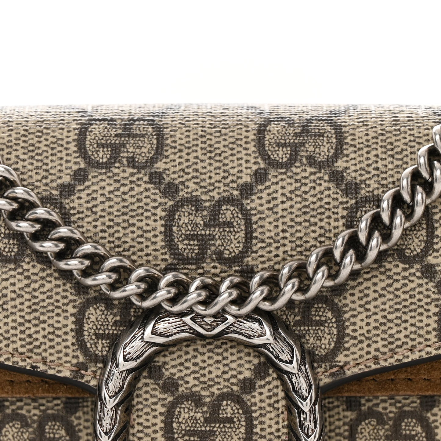 GG Supreme Monogram Super Mini Dionysus Shoulder Bag Taupe