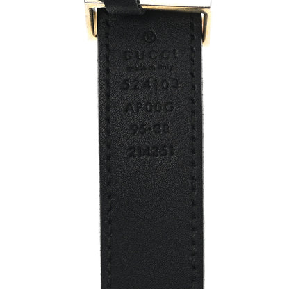 Gucci Moon Calfskin Torchon Double G 25mm Belt 95 38 Black 3 of 6