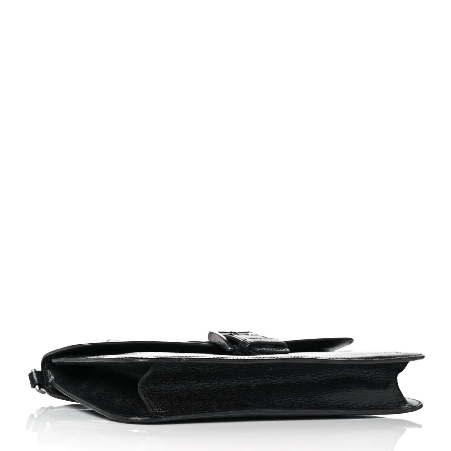 Goatskin Flap Bag Black