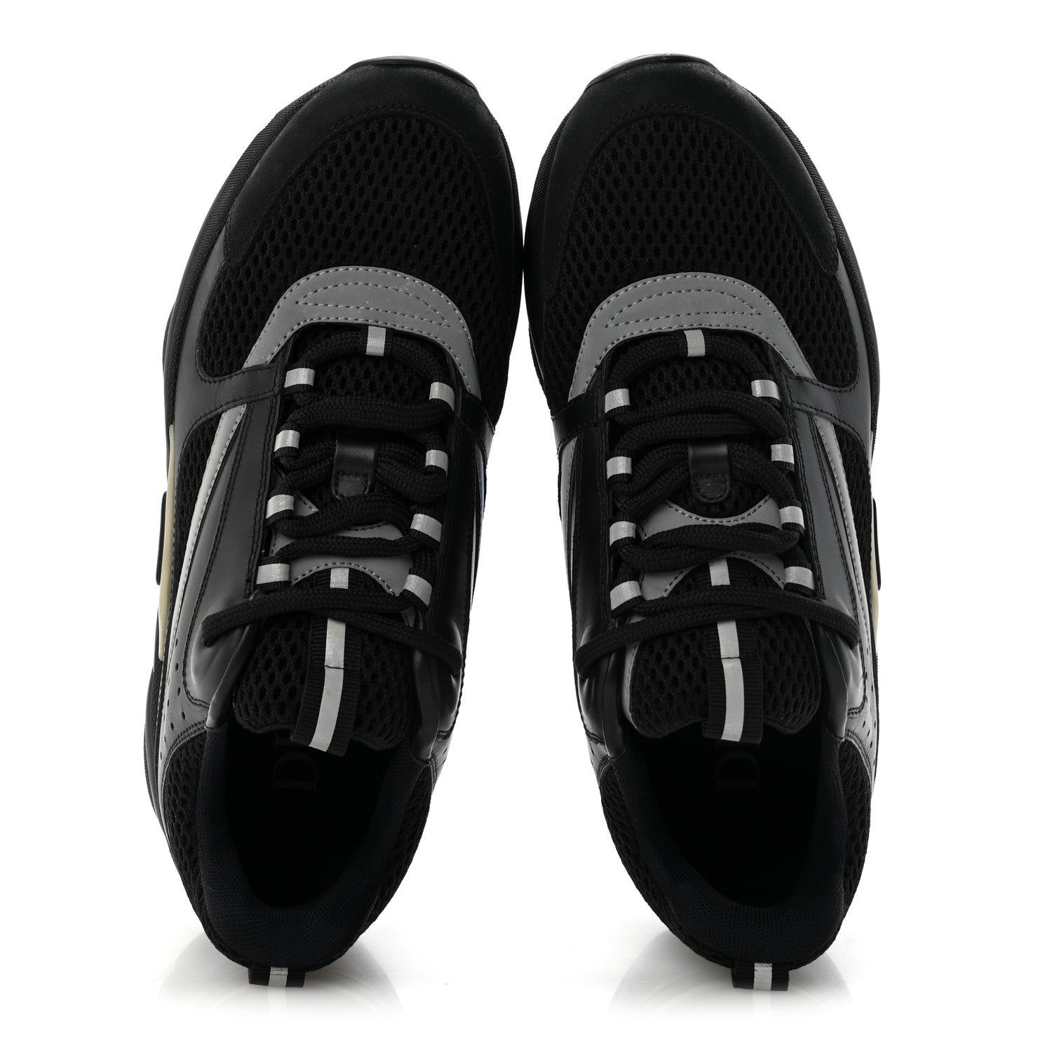 Christian Dior Technical Mesh Calfskin Mens B22 Sneakers 40 Black 2 of 9