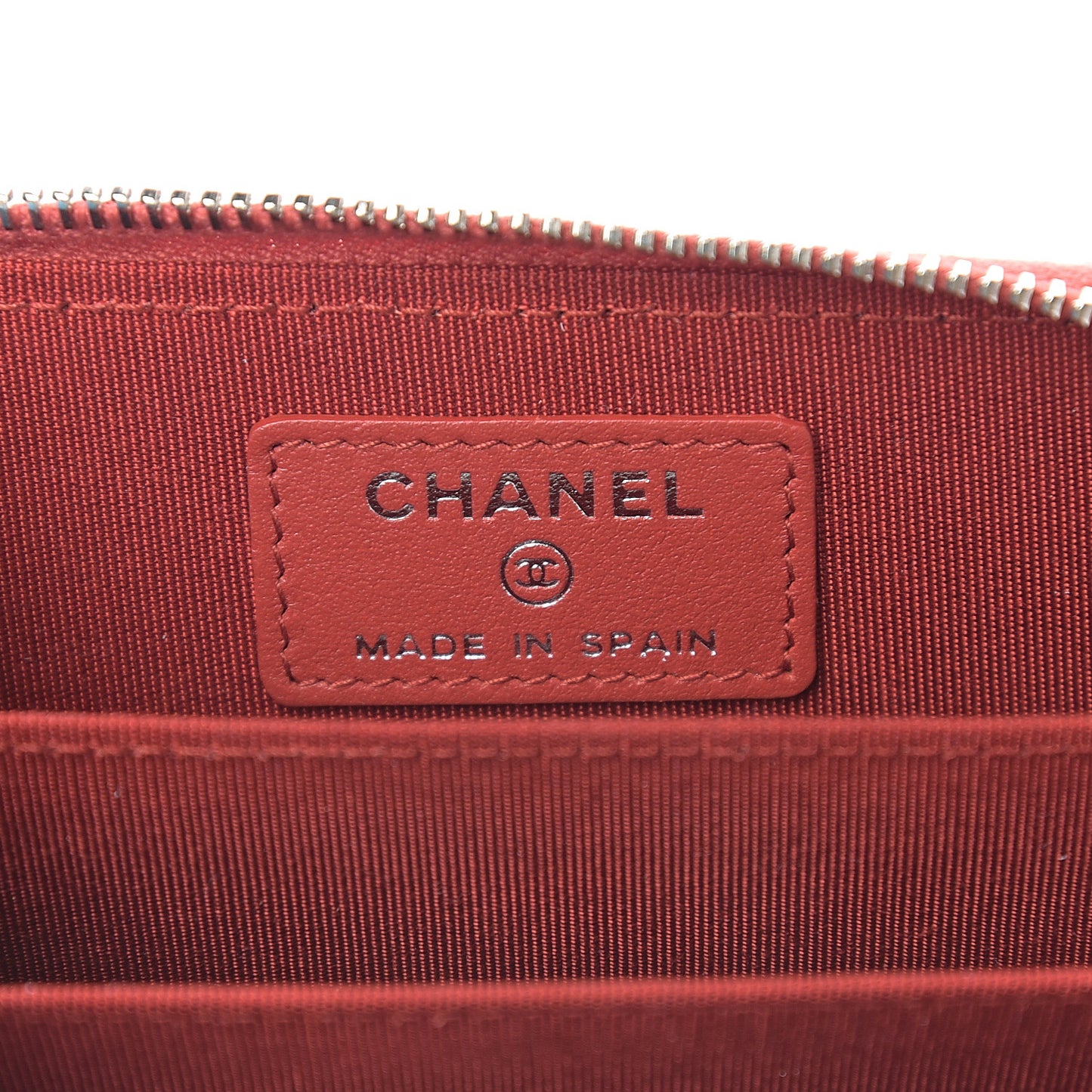 Caviar Quilted Zip Coin Purse Red