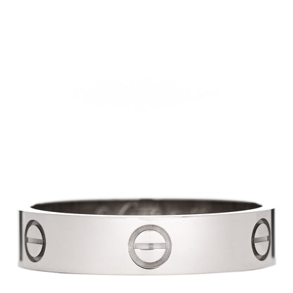 Cartier 18K White Gold 5.5mm LOVE Ring 69 12.75 1 of 5