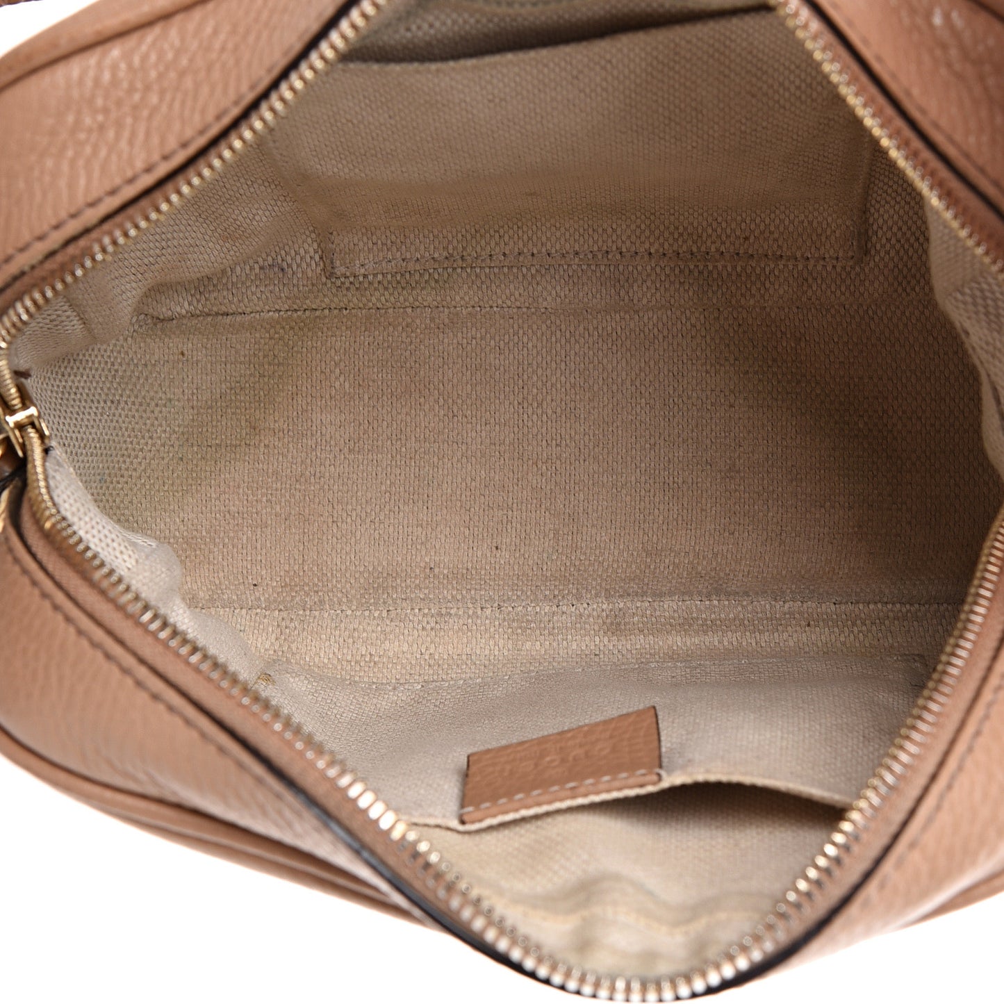 Pebbled Calfskin Small Soho Disco Bag Rose Beige