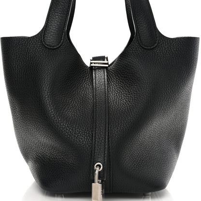 Hermes Taurillon Clemence Picotin Lock 18 PM Black 8 of 11
