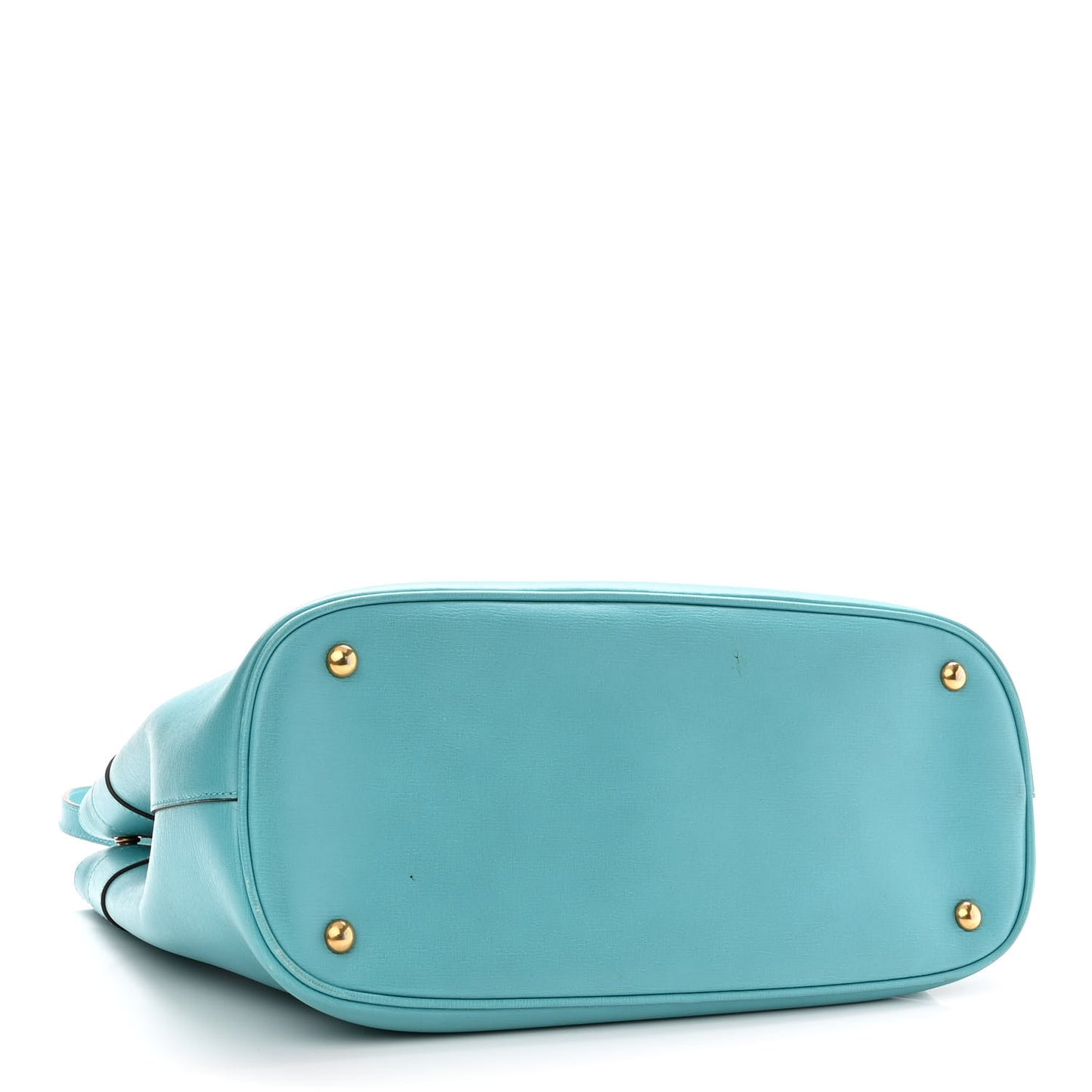 Textured Calfskin Medium Bright Bit Tote Blue