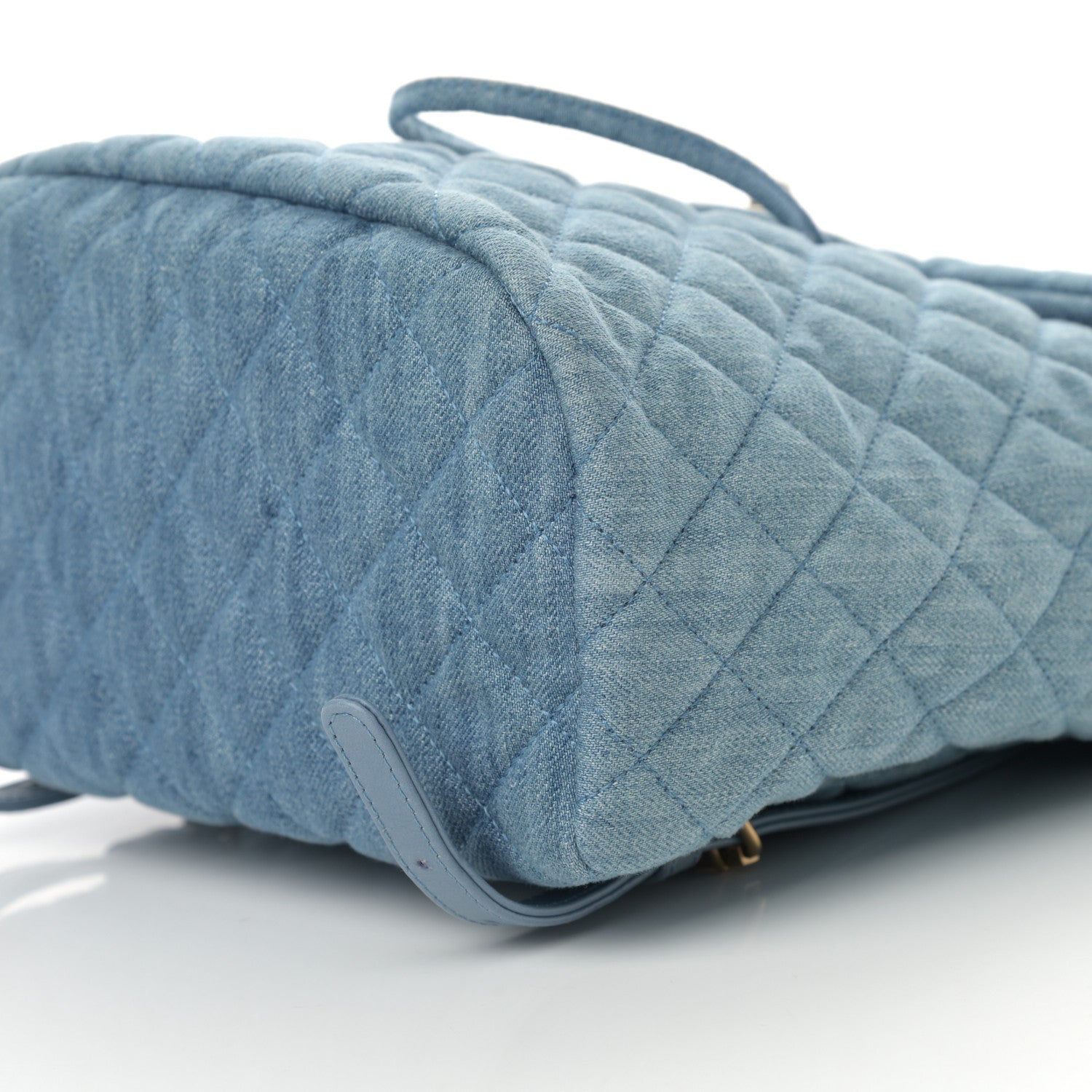 Chanel Washed Denim Quilted Small Urban Spirit Backpack Light Blue 10 of 11