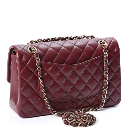 Chanel Lambskin Quilted Medium Double Flap Burgundy 2 of 9