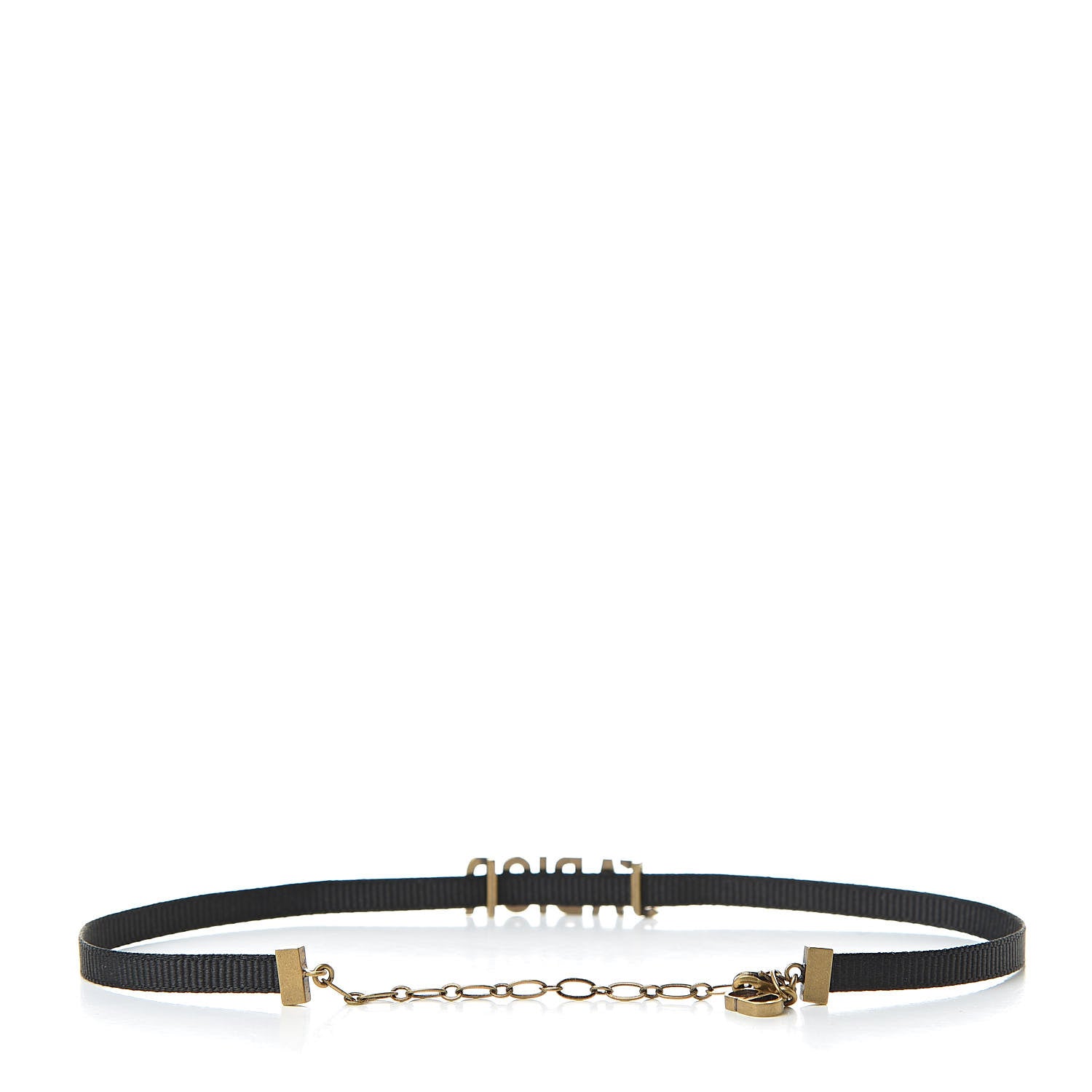 Christian Dior Grosgrain Ribbon J'Adior Logo Choker Necklace Black 3 of 5