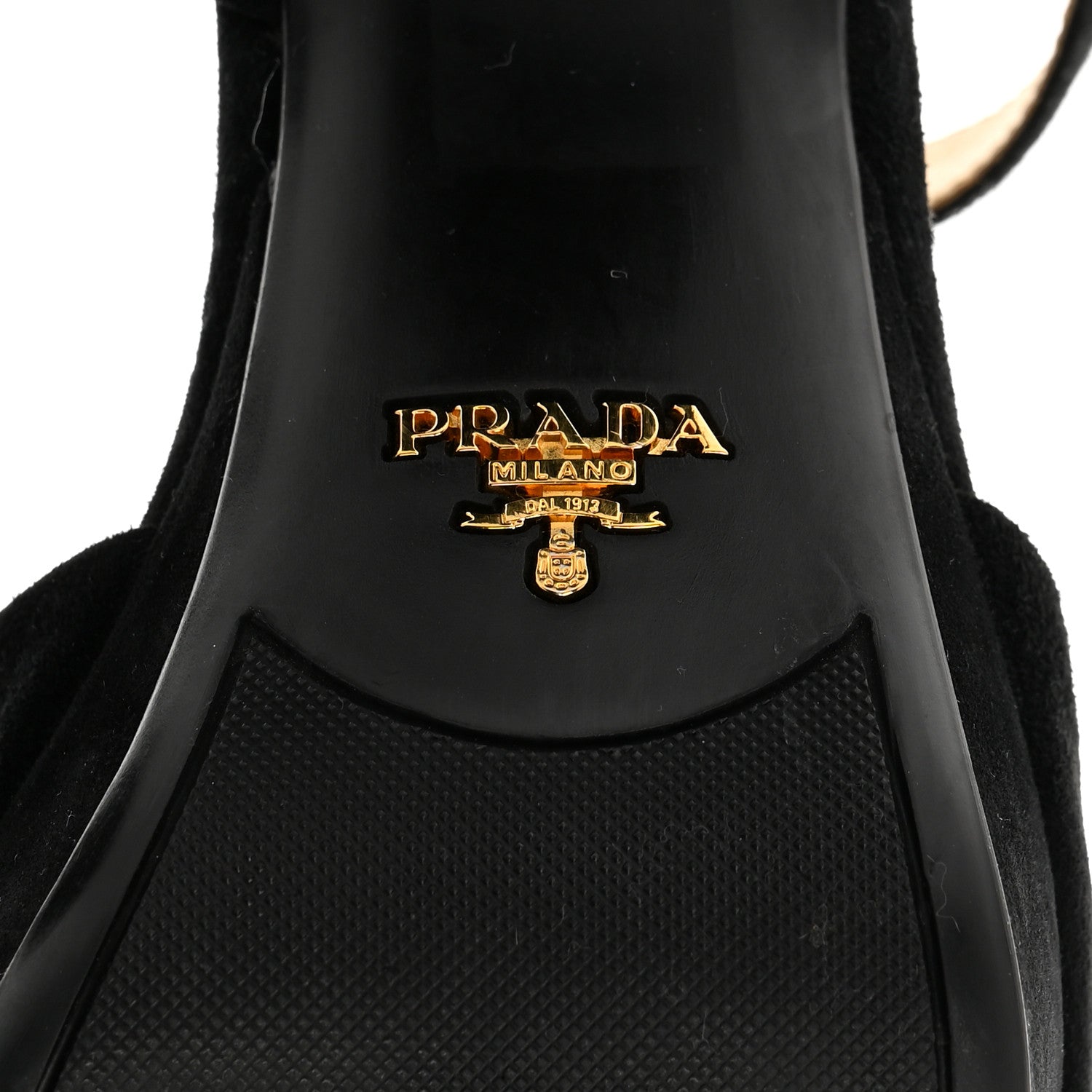Prada Suede Crisscross Platform 20/65mm Sandals 37.5 Black 8 of 10