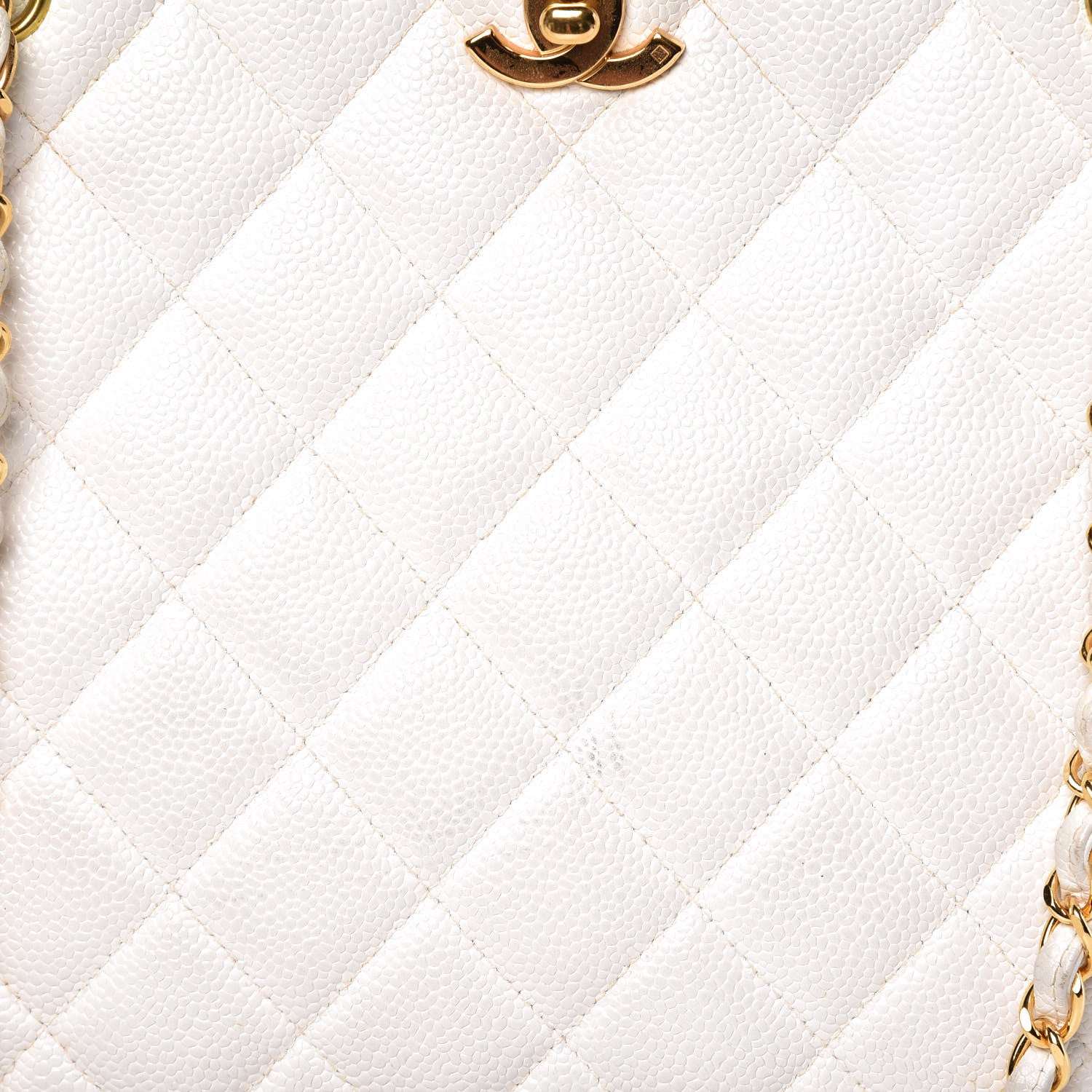 Chanel Caviar Quilted Shoulder Bag White 20 of 20