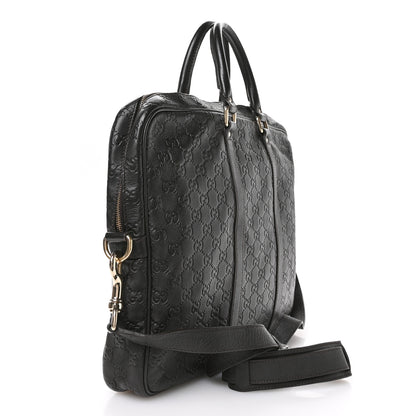 Gucci Guccissima Signature Briefcase Dark Brown 2 of 21