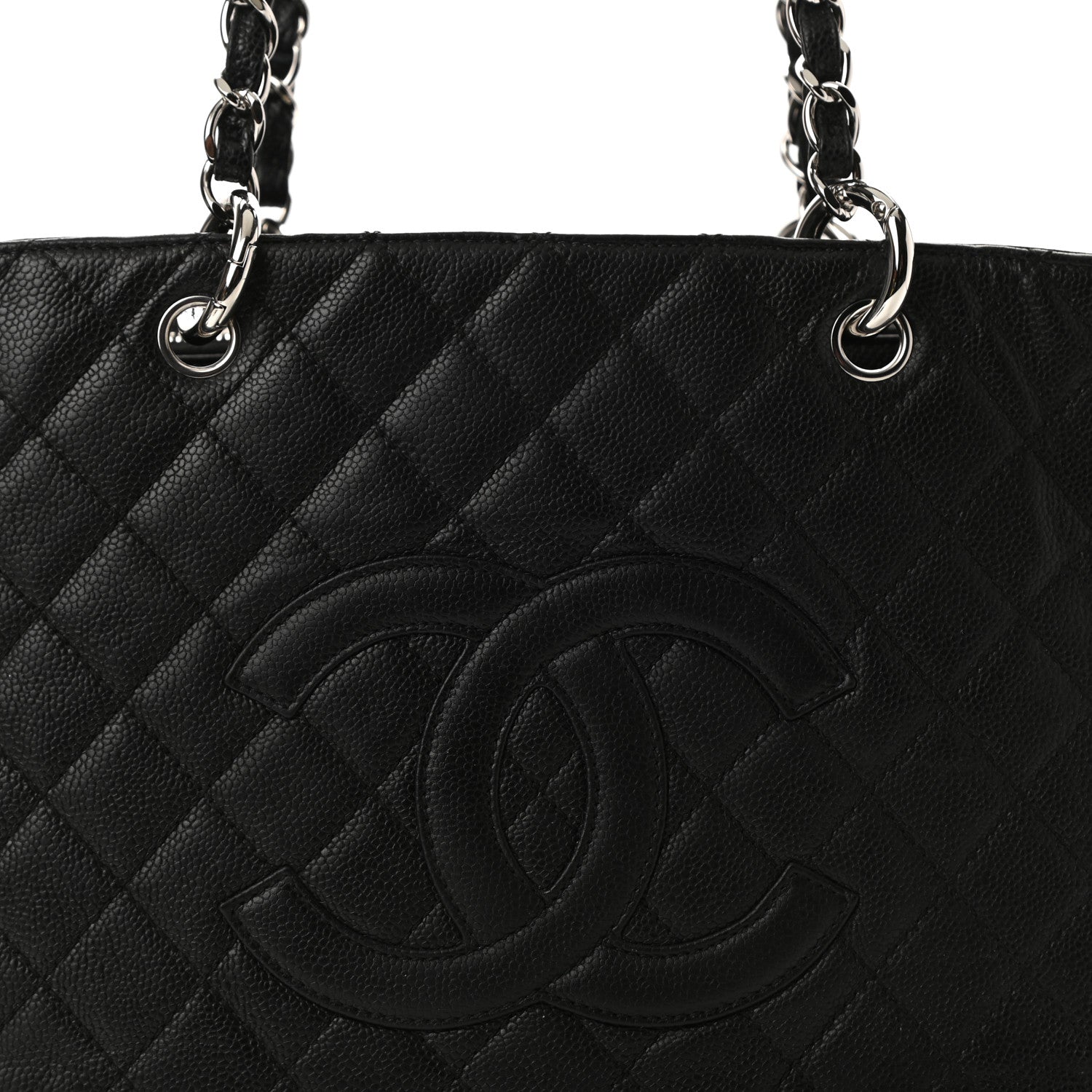 Chanel Caviar Quilted Grand Shopping Tote GST Black 7 of 9