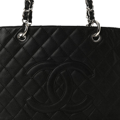 Chanel Caviar Quilted Grand Shopping Tote GST Black 7 of 9