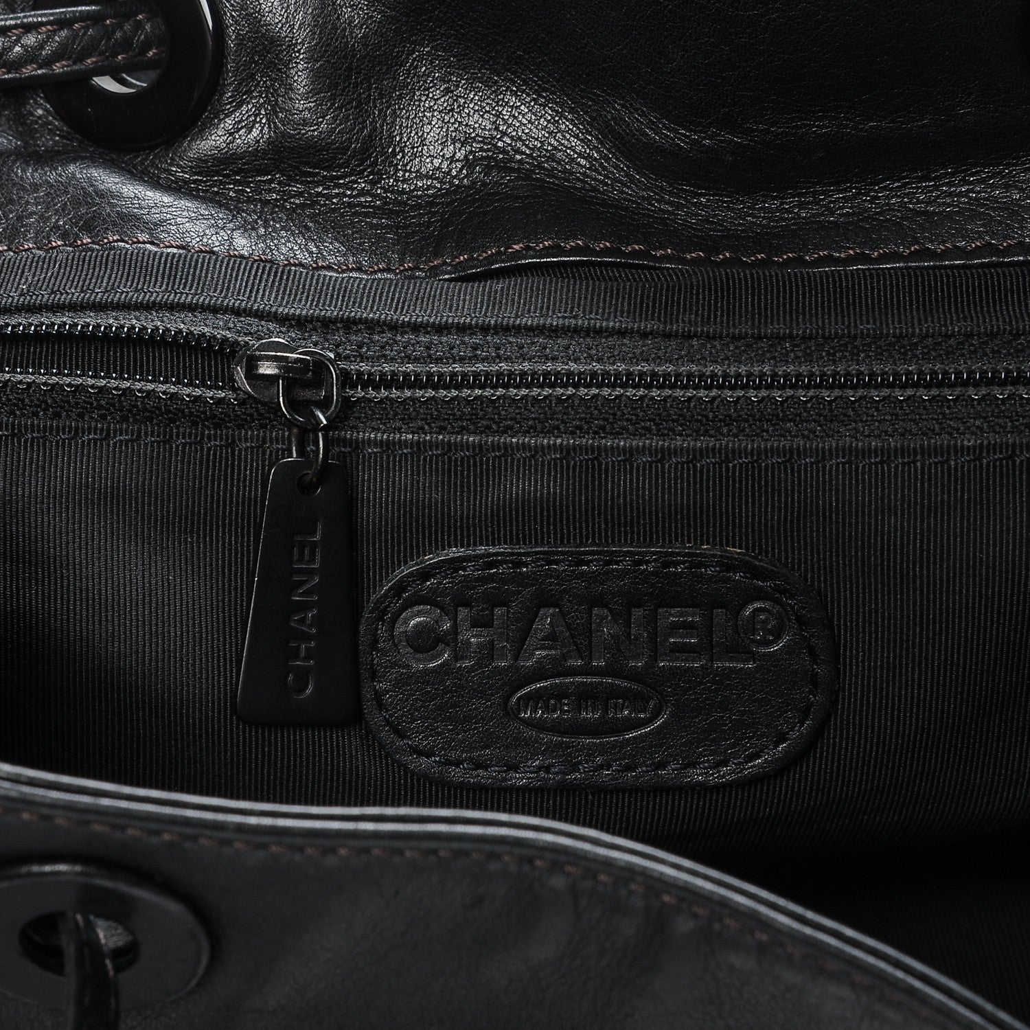 Chanel Lambskin CC Backpack Black 6 of 10
