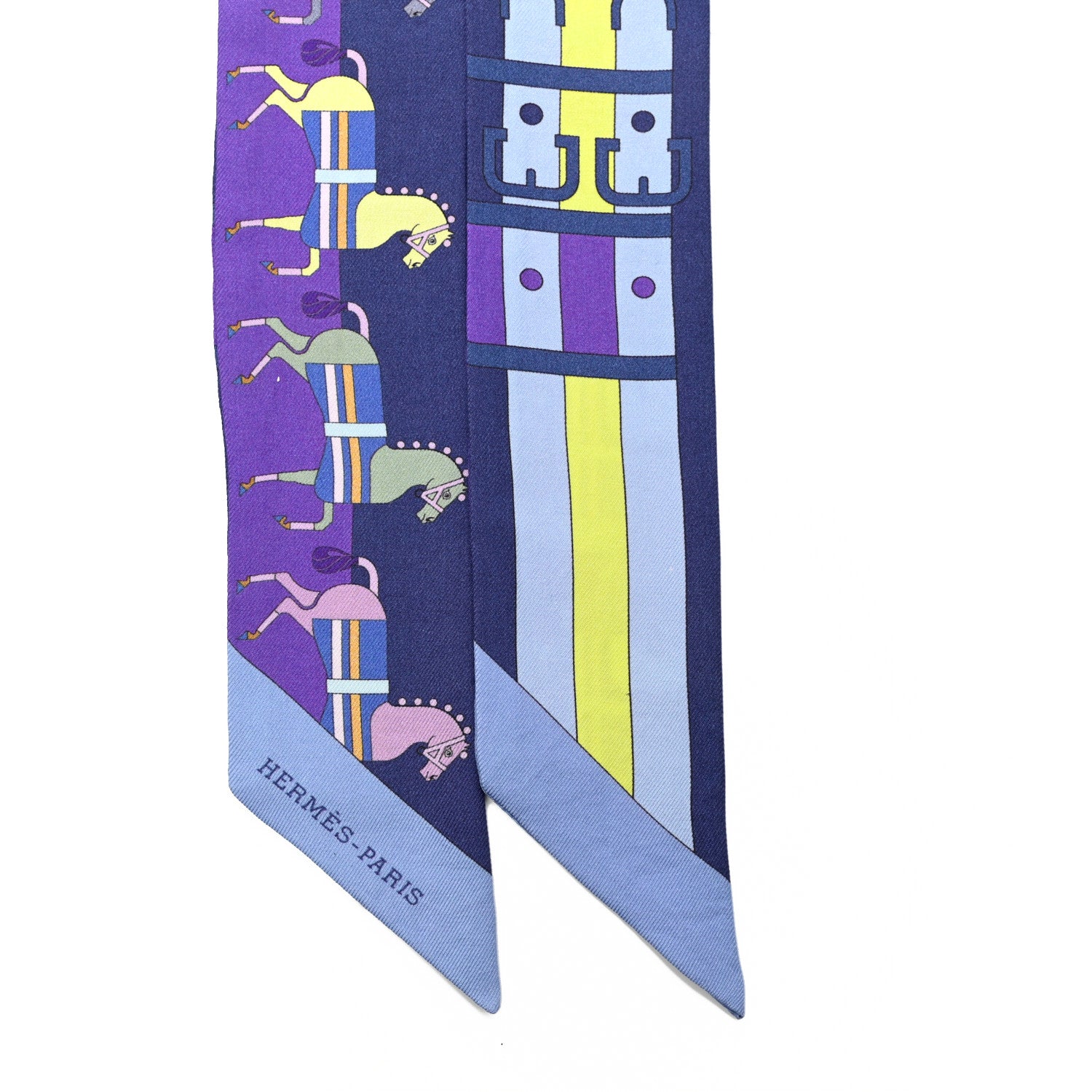 Hermes Silk Rocabar Twilly Violet Marine Ciel 2 of 3
