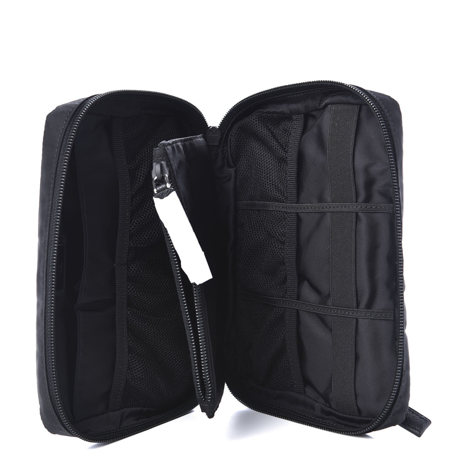 Prada Tessuto Nylon Saffiano Necessaaire Pouch Black 5 of 11
