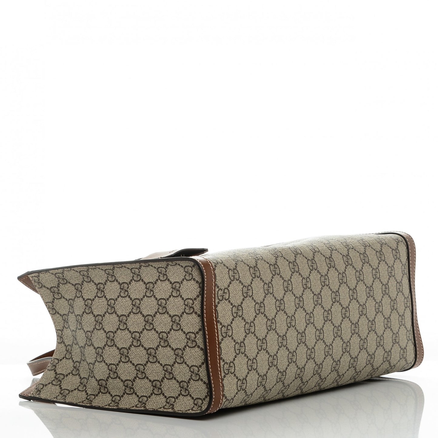 GG Supreme Monogram Medium Padlock Tote Beige Cuir