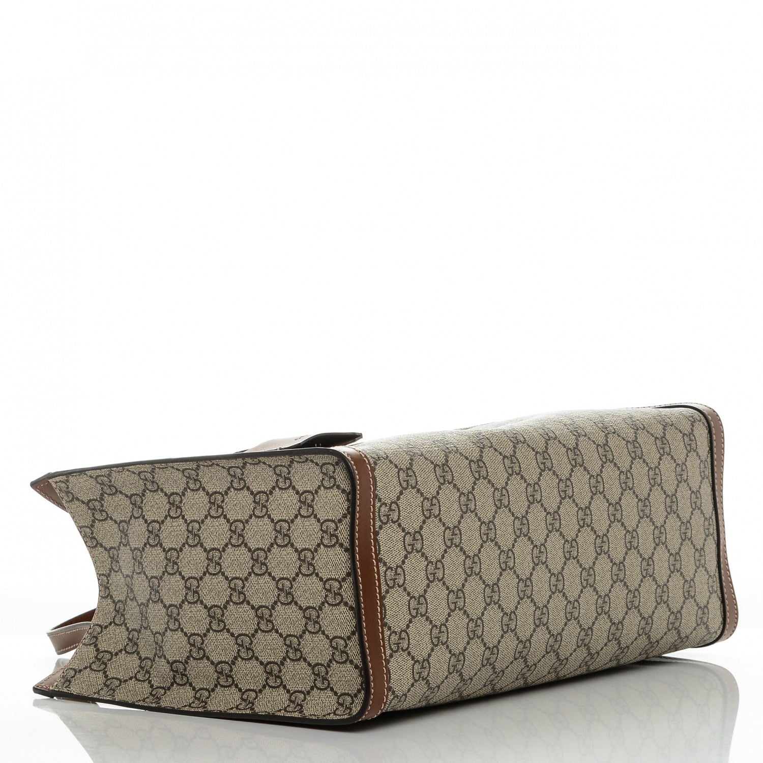 Gucci GG Supreme Monogram Medium Padlock Tote Beige Cuir 4 of 6