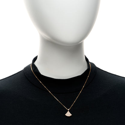 Bulgari 18K Rose Gold Diamond Divas' Dream Pave Pendant Necklace 2 of 5