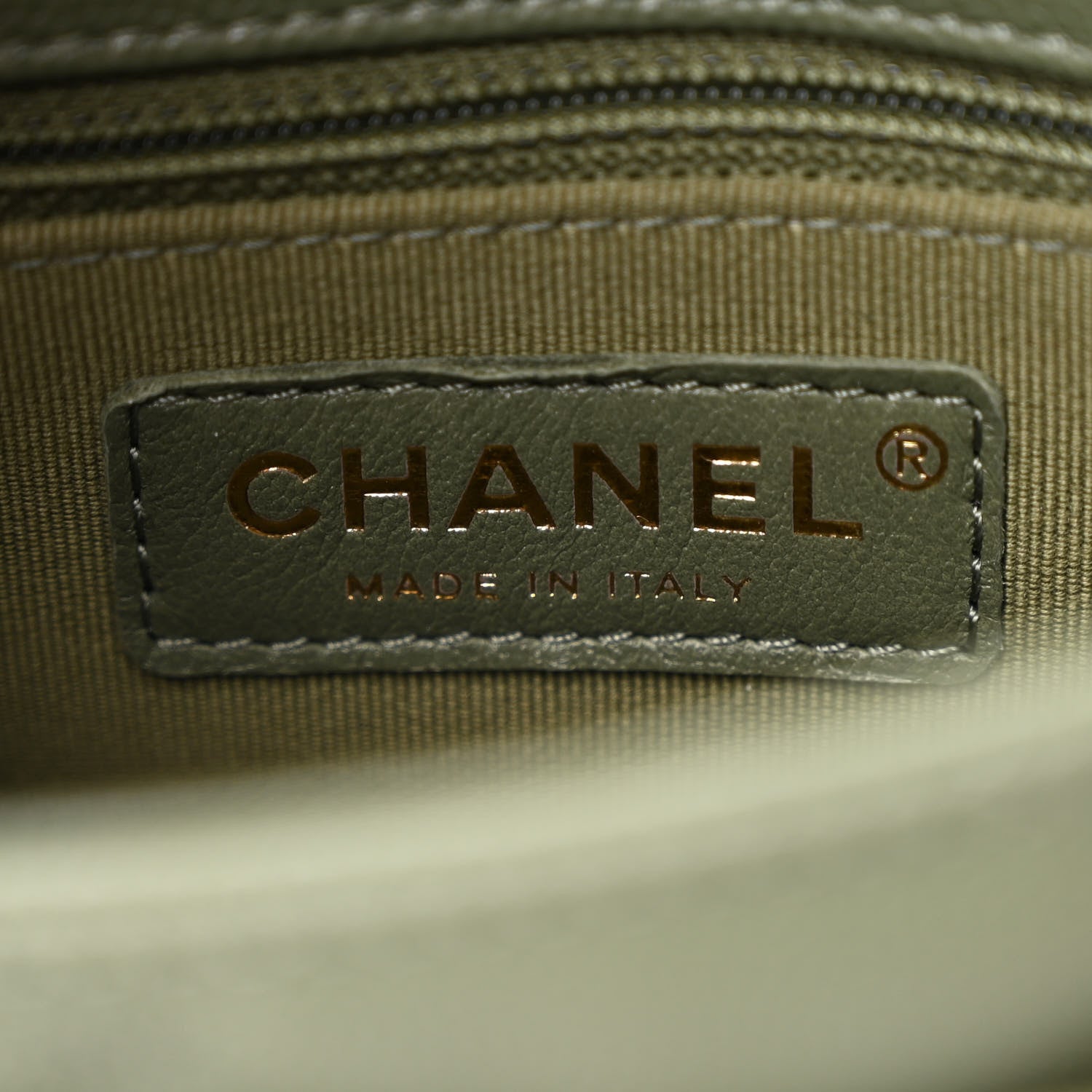 Chanel Shiny Caviar Quilted Mini Flap Khaki 6 of 11