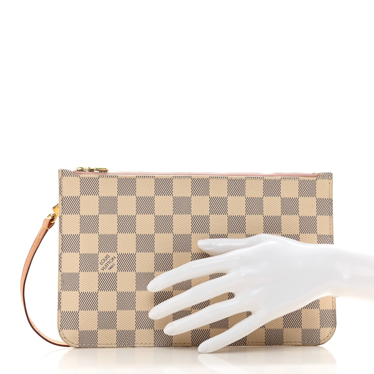 Louis Vuitton Damier Azur Neverfull MM GM Pochette Rose Ballerine 2 of 7