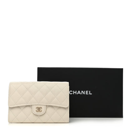 Chanel Caviar Quilted Medium Flap Wallet White 10 of 10