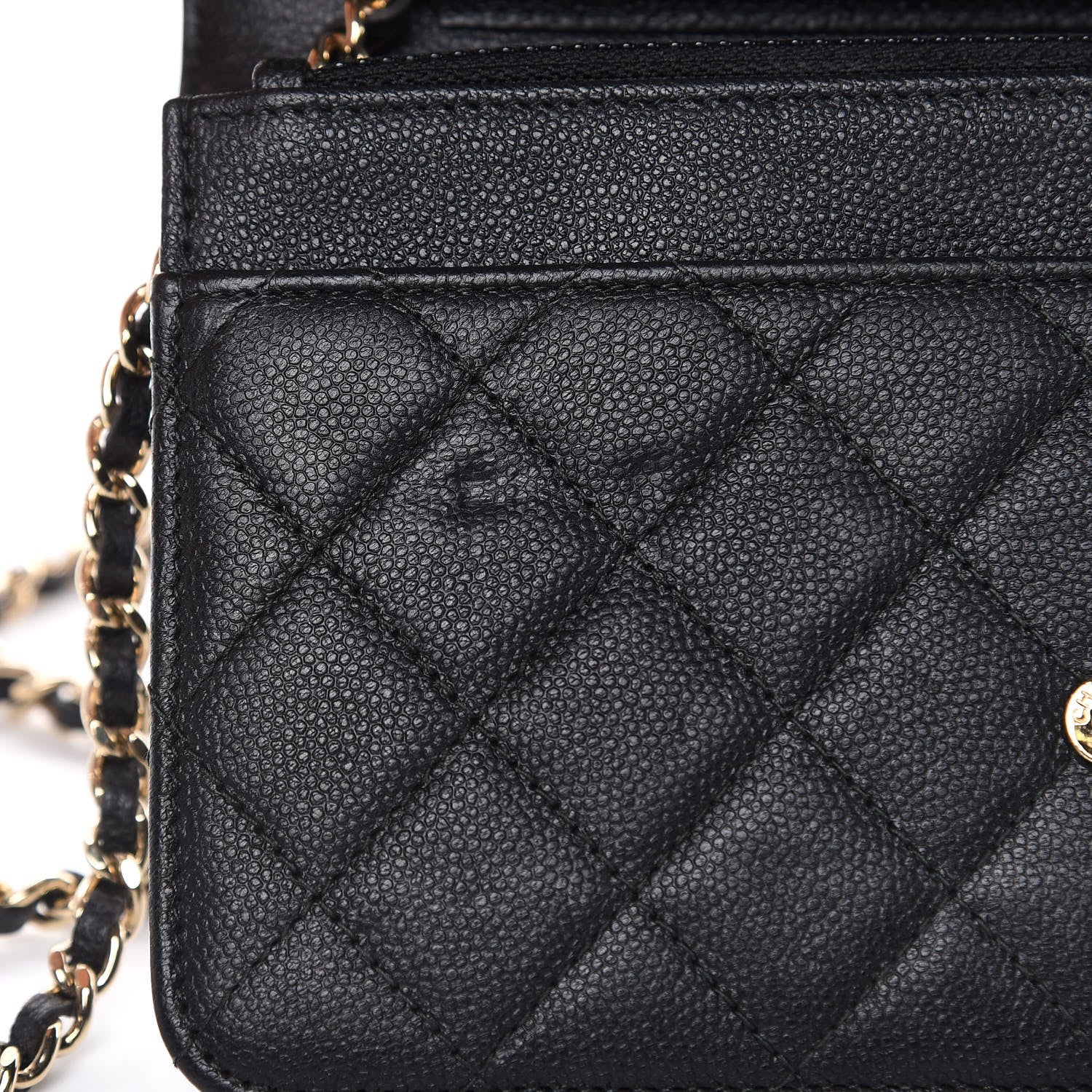 Chanel Caviar Quilted Boy Wallet On Chain WOC Black 13 of 16