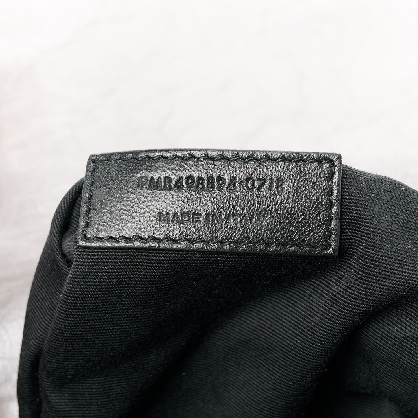 SAINT LAURENT Crinkled Calfskin Matelasse Monogram Medium Niki Chain Satchel Fog