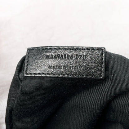 Saint Laurent SAINT LAURENT Crinkled Calfskin Matelasse Monogram Medium Niki Chain Satchel Fog 8 of 11