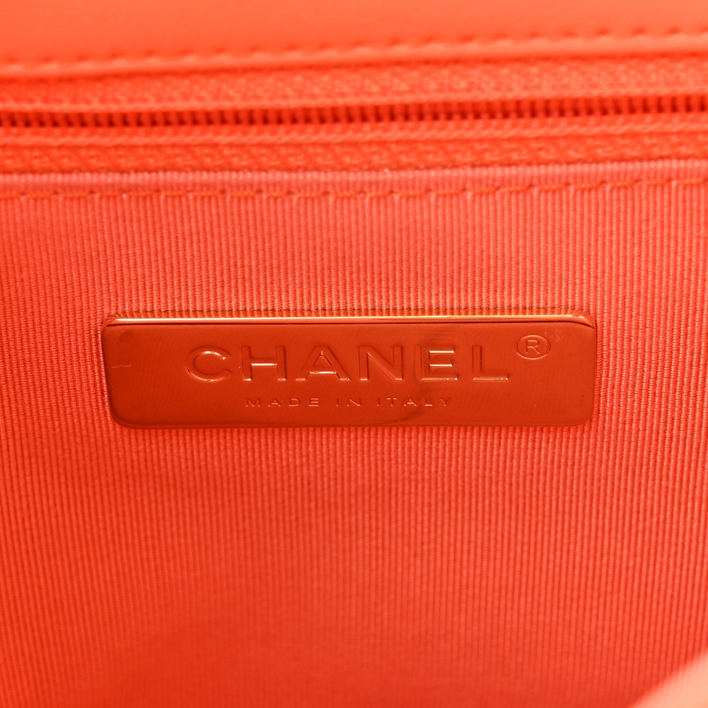 Goatskin Quilted Medium Chanel 19 Flap Orange