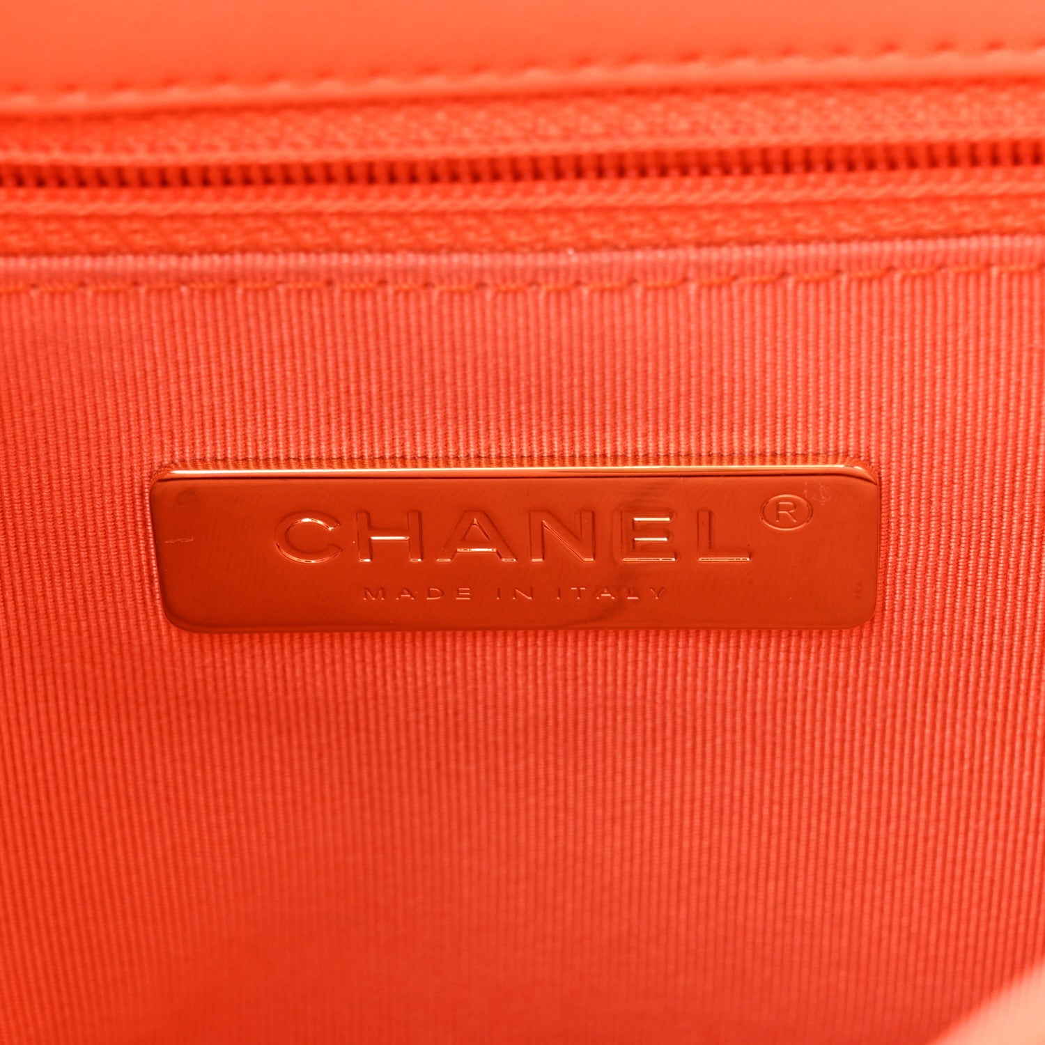 Chanel Goatskin Quilted Medium Chanel 19 Flap Orange 6 of 12