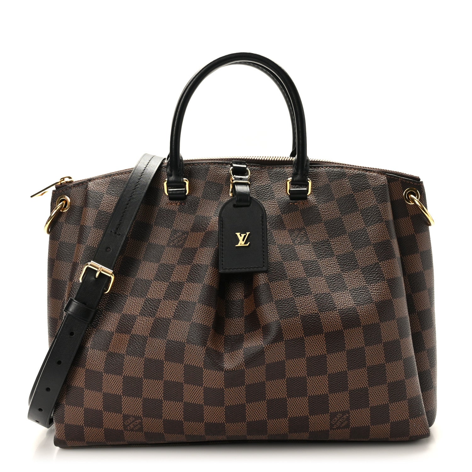 Louis Vuitton Damier Ebene Odeon Tote MM Black 1 of 8
