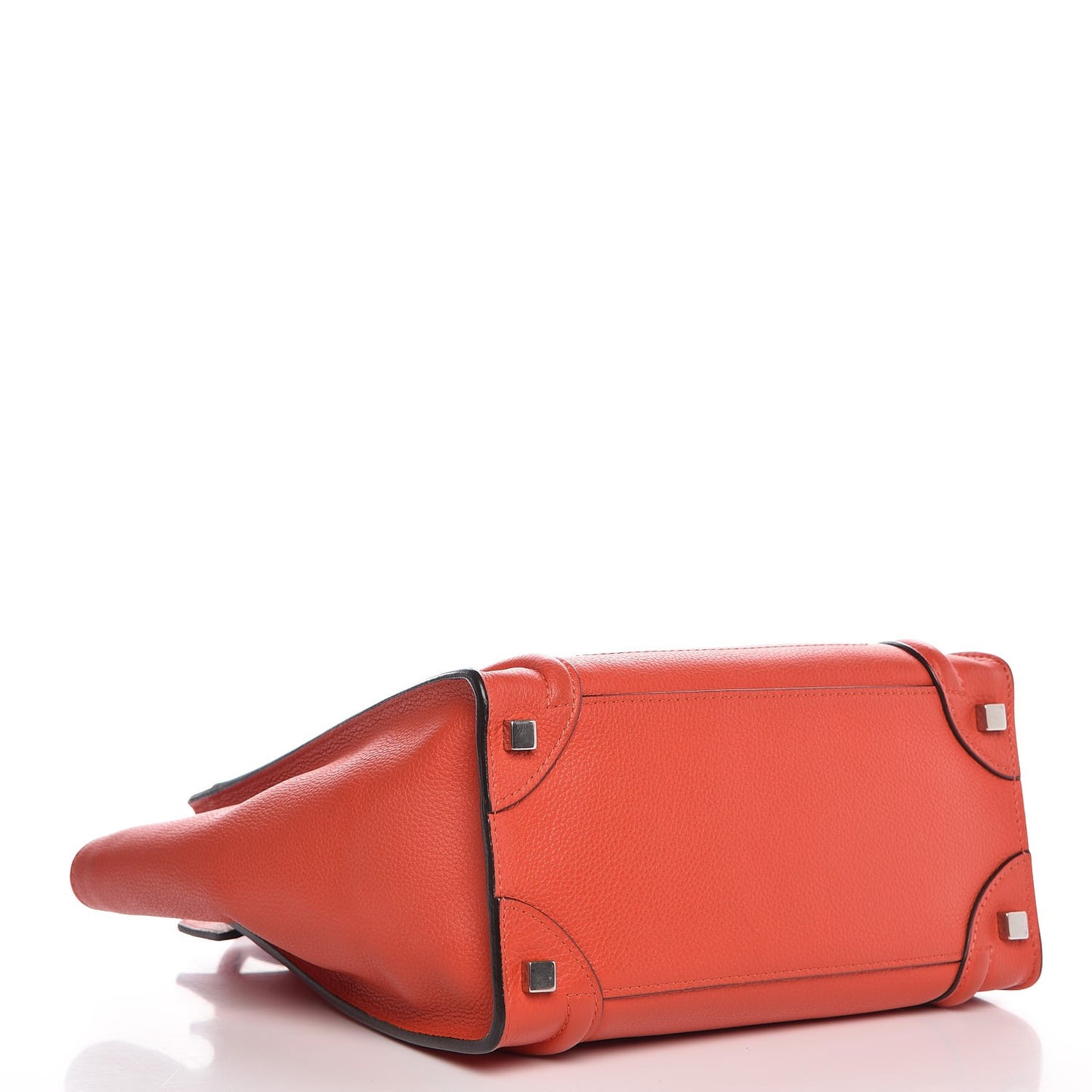 Drummed Calfskin Micro Luggage Vermillion