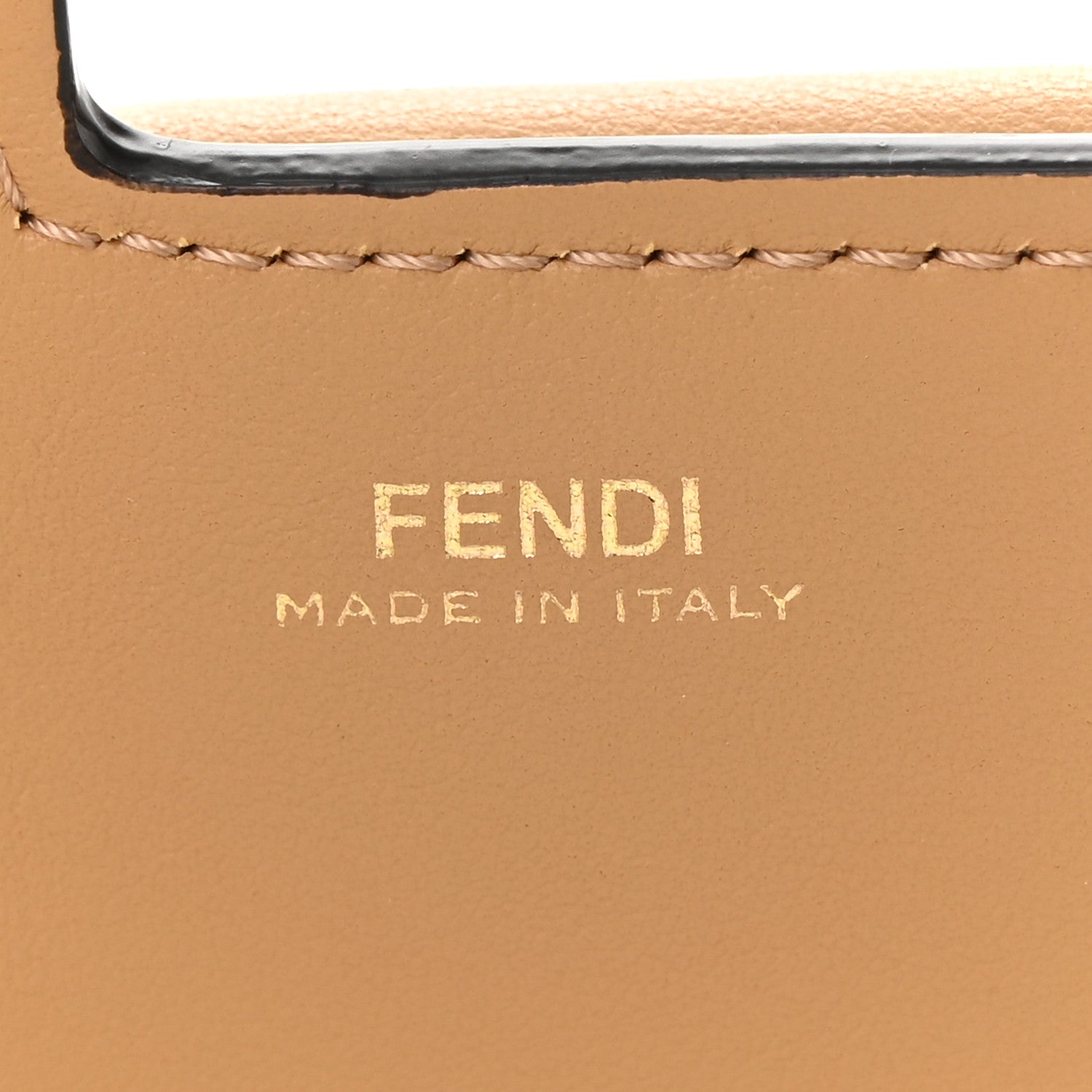Fendi Vitello Grace Matte 3 Pocket Mini Crossbody Bag Miele Scuro 6 of 12