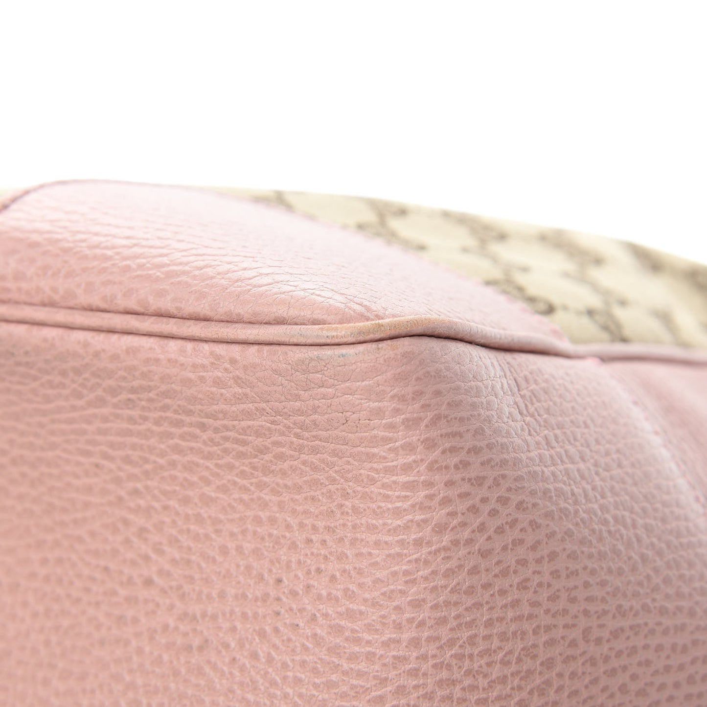 Monogram Bree Zippered Tote Beige Soft Pink
