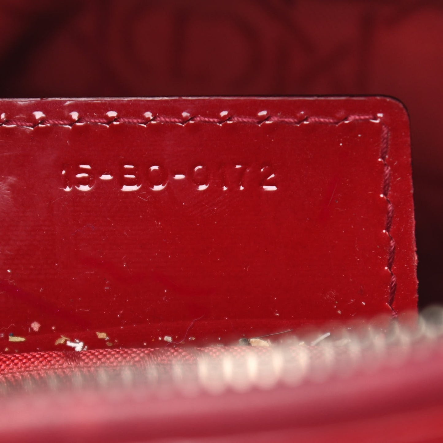 Patent Cannage Large Lady Dior Red