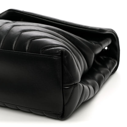 Saint Laurent Calfskin Y Quilted Monogram Monochrome Medium Loulou Chain Satchel Black 10 of 10