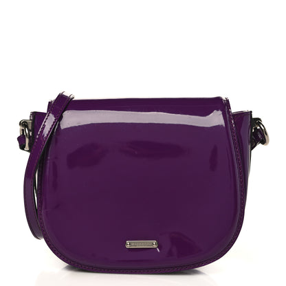 Burberry Patent Small Leigh Crossbody Bag Beetroot 1 of 9