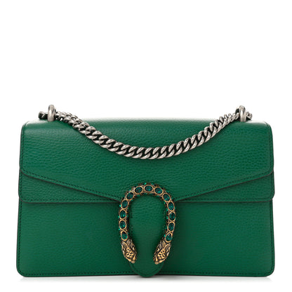 Gucci Pebbled Calfskin Small Dionysus Shoulder Bag Emerald 1 of 10