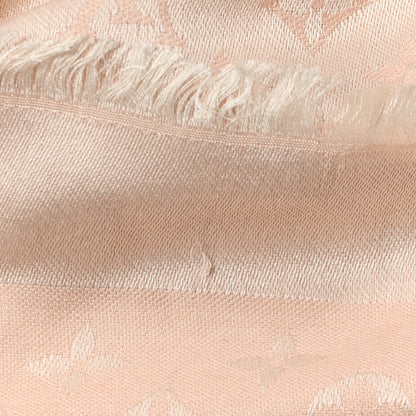 Louis Vuitton Silk Wool Monogram Shawl Rose 6 of 9