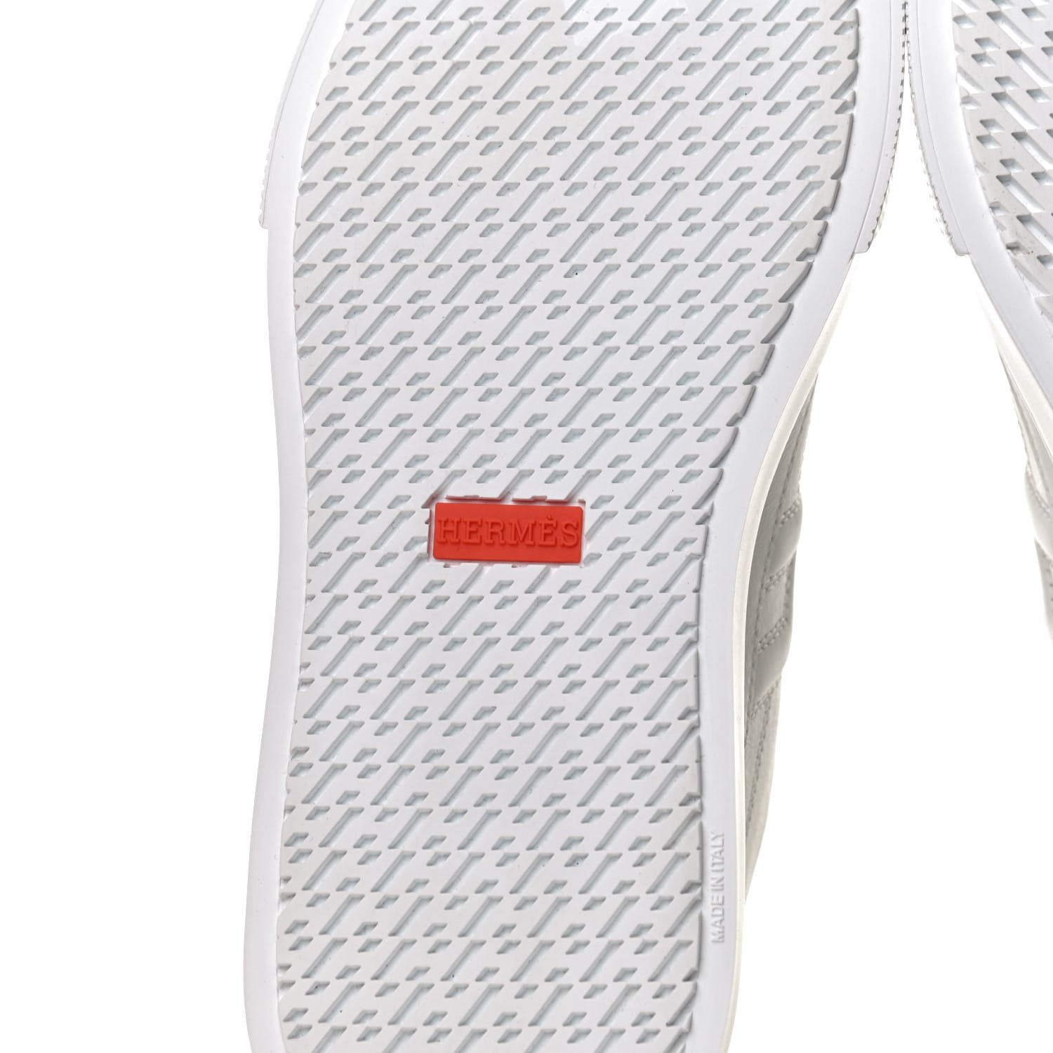 Hermes Calfskin Deep Sneakers 37 White Yellow 8 of 10