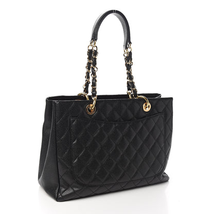 Chanel Caviar Quilted Grand Shopping Tote GST Black 2 of 10