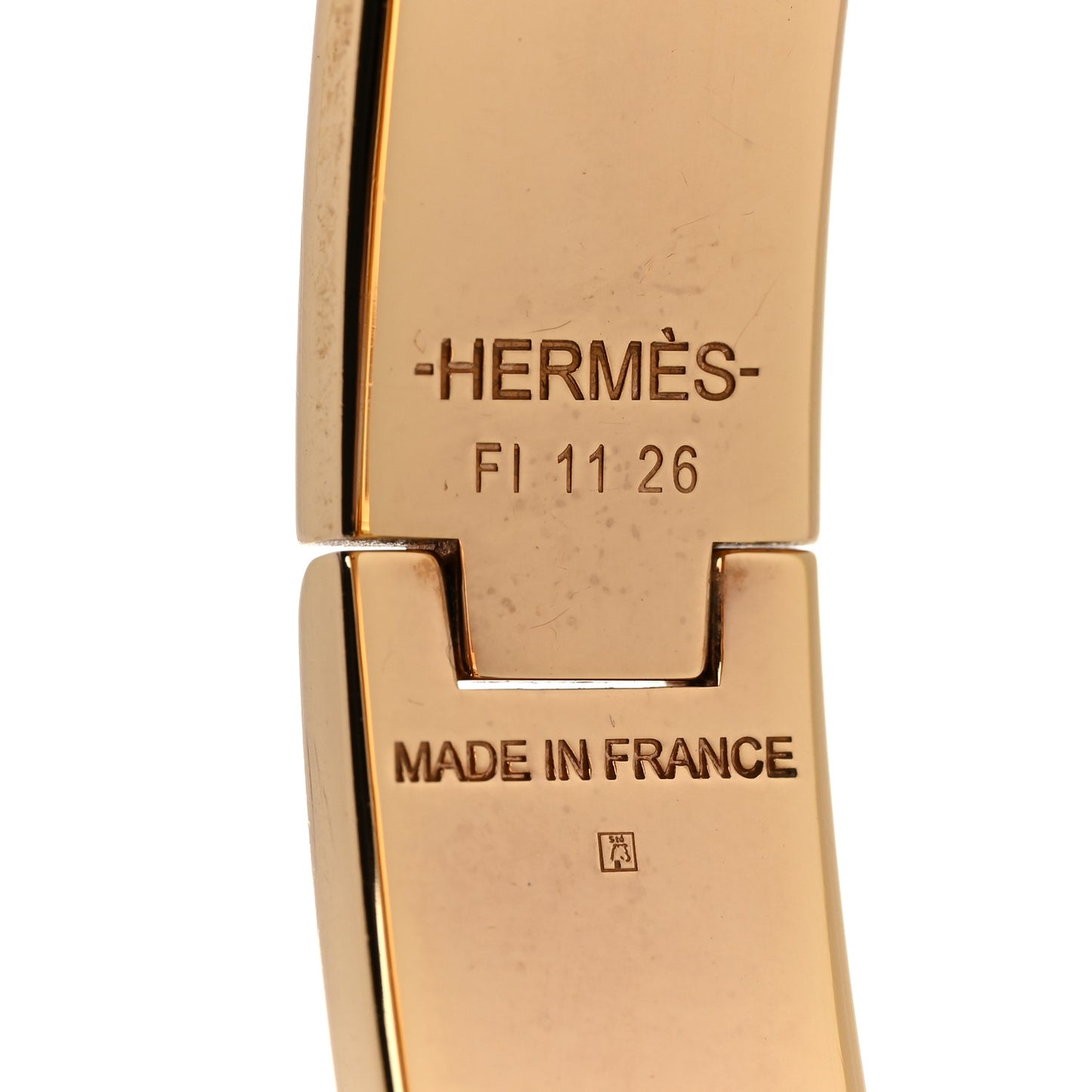Enamel Narrow Clic Clac H Bracelet PM Marron Glace