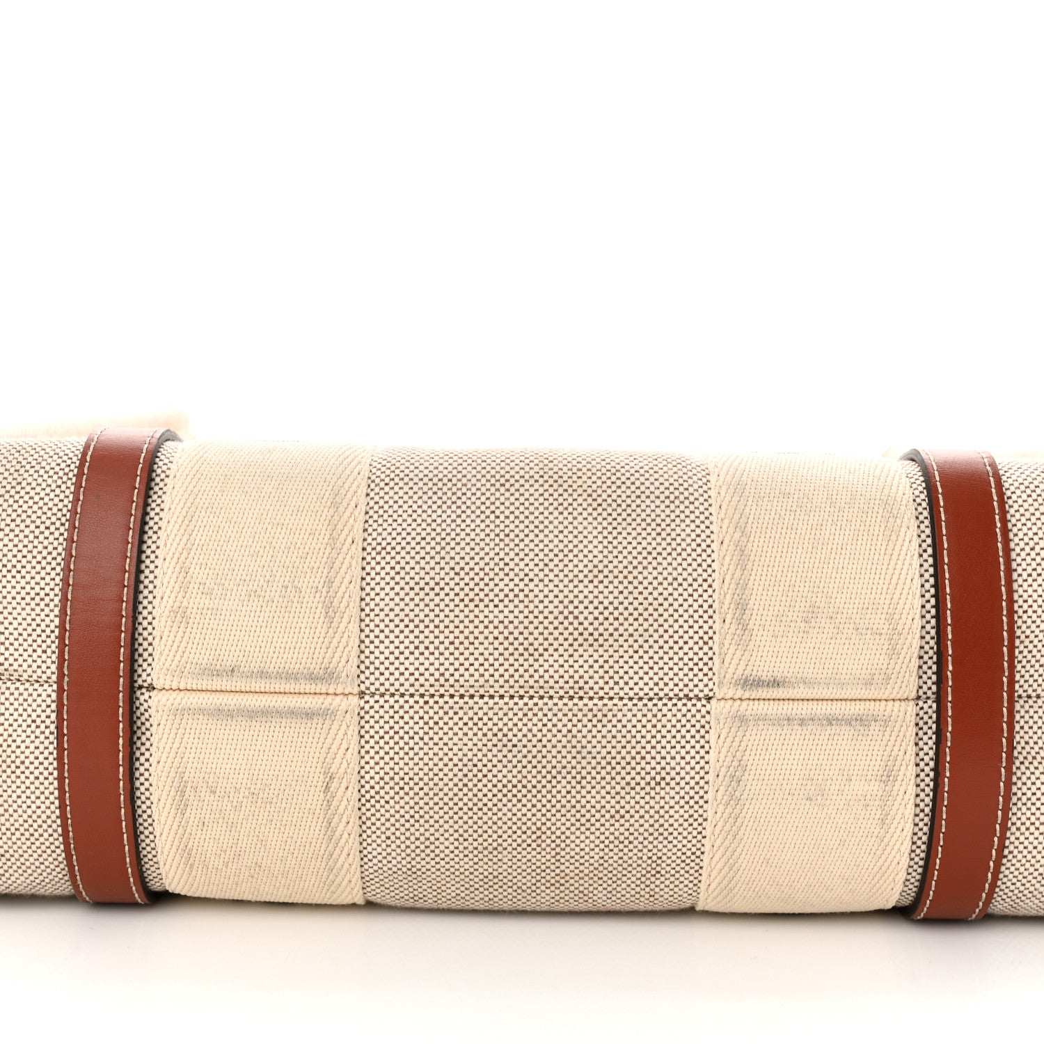 Chloe Cotton Calfskin Medium Woody Ribbon Tote White Brown 13 of 13