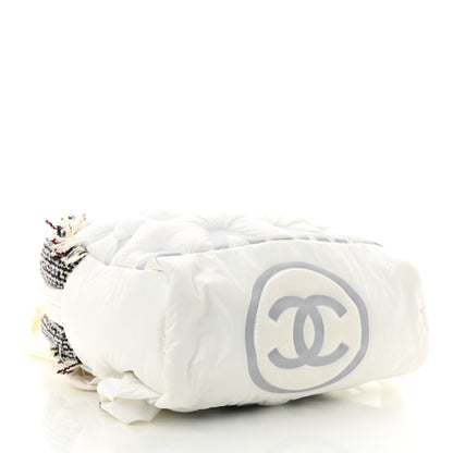 Chanel Nylon Tweed Coco Neige Small Doudoune Backpack Ivory 4 of 11