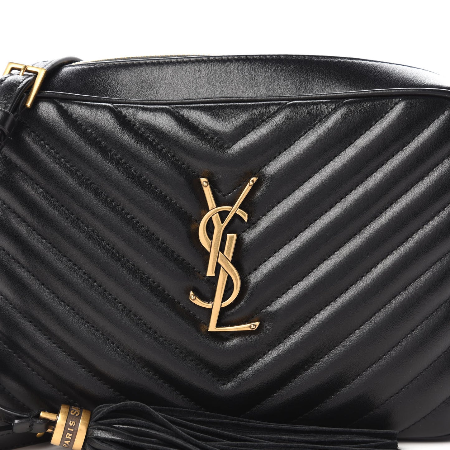 Calfskin Matelasse Monogram Lou Camera Bag Black