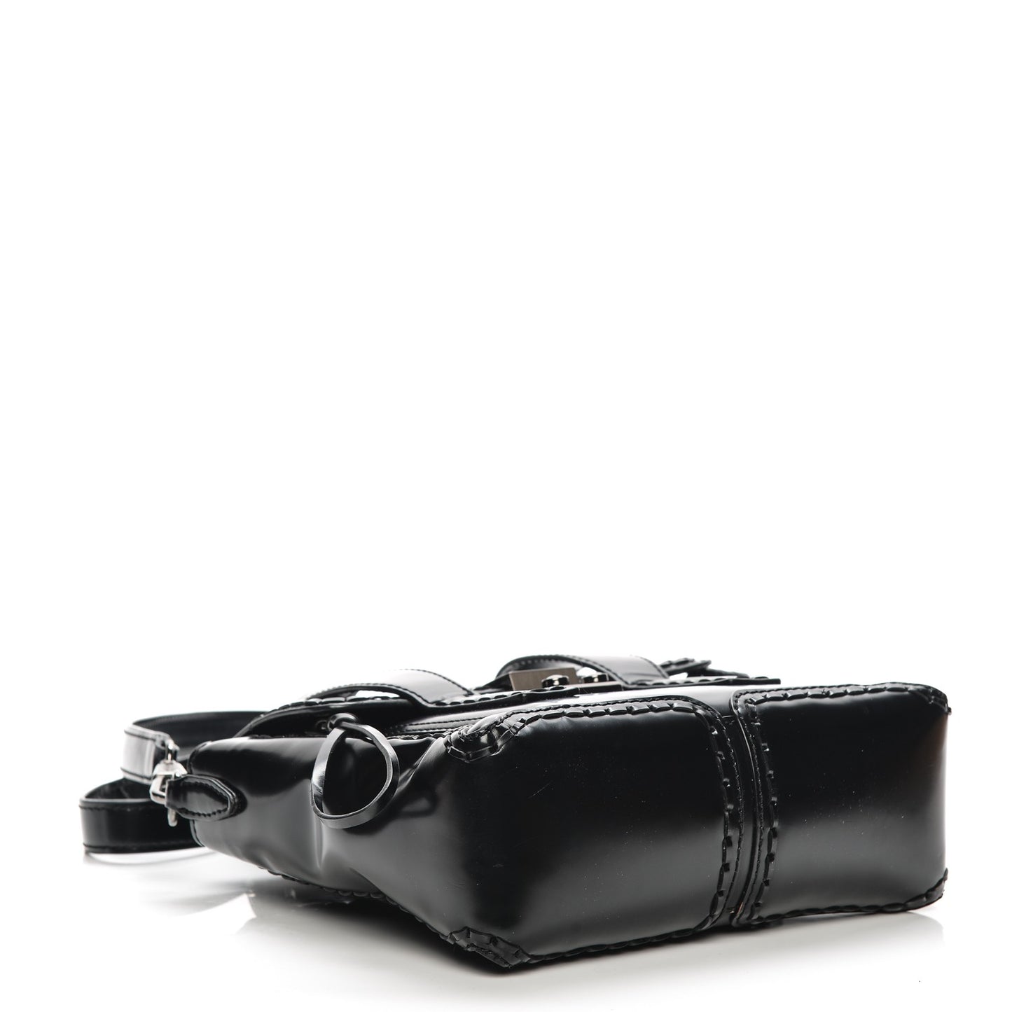 3.1 Glace Calfskin Stitch Mini Pashli Satchel Black